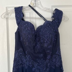 Maxi Formal Wedding Guest Dress - Navy Blue XS (New With Tags)